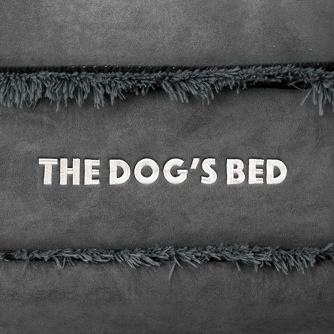 The Dog’s Bed Orthopedic Memory Foam Dog Bed, XXL Grey Fur 54x36, Pain Relief for Arthritis, Hip & Elbow Dysplasia, Post Surgery, Lameness, Supportive, Calming, Waterproof Washable Cover