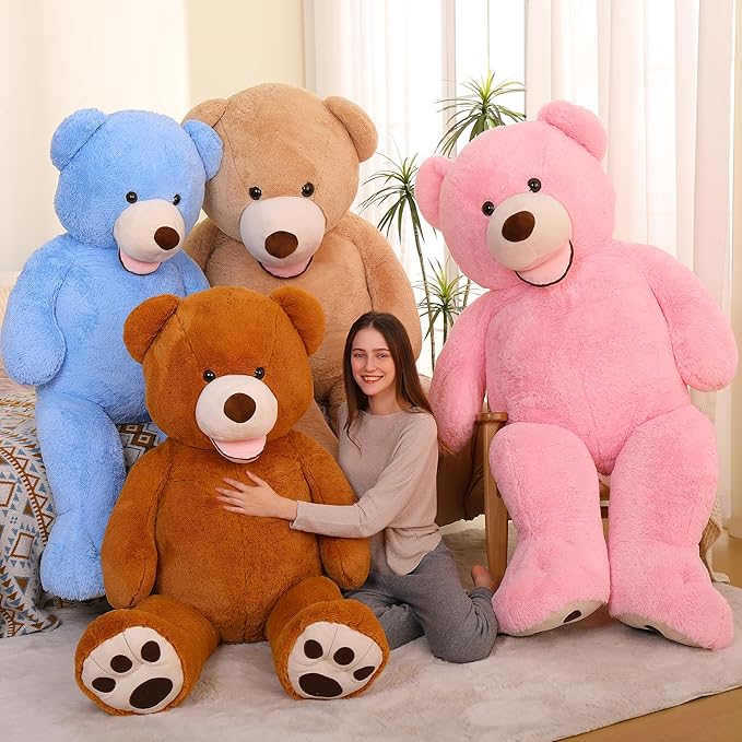 MorisMos Giant Teddy Bear Plush 6ft, Life Size Huge Pink Teddy Bears for Girlfriend, 6 Foot Large Big Stuffed Animal Gifts for Wife, Lover on Valentines, Anniversary, Birthday