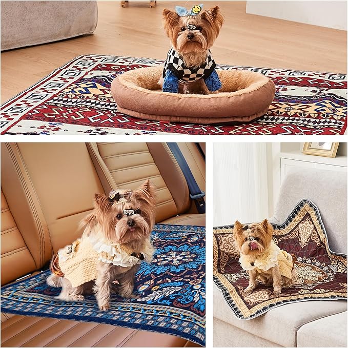 Qeils Reusable Puppy Pads, Washable Pee Pads Super Absorbent Dog Training Pads, Non-Slip Leakproof Wee Wee Pads for Crate, Floor, Potty Pads Feeding Mat Dog Pee 2 Pack 18"x24"