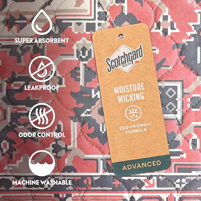 Paw Inspired Designer Print Dog Pads (2 Pack) | Premium Washable Pee Pads | Reusable Puppy Pads for Potty Training, Whelping, Waterproof Mat | Leakproof, Non-Slip Liner (Persian Style, 36" x 36" Size)