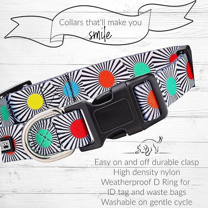 Lucky Love Dog, Adjustable Fun Style Collar and Leash Set for Dogs, Bright Color Matching Dog Collar and Leash - (X-Small, SOCO Combo)