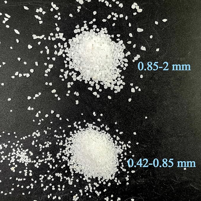 10 lbs Aquarium Sand, 0.4-0.8 mm Aquarium Gravel for Fish Tank. Decorative White Sand for Fish Tank, Paintings, Plants Potted, Candle, Vase and Crafts
