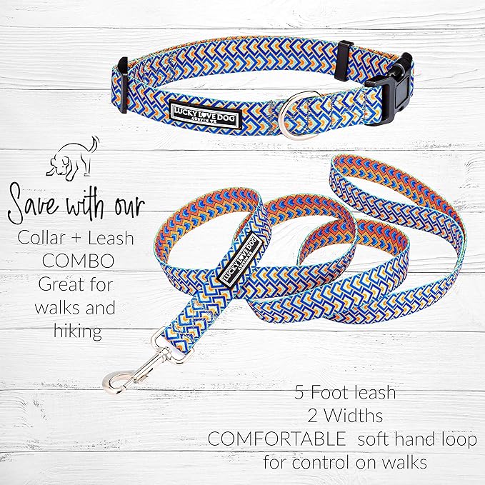 Lucky Love Dog Collars, Comfortable, Soft, Cute Dog Collar for Small Medium Large Dogs, Murphy, Medium