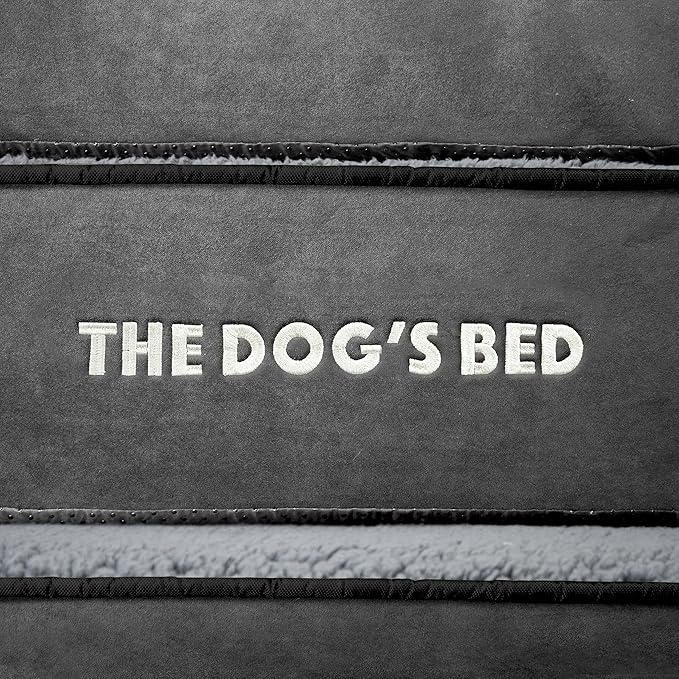 The Dog’s Bed, Small Plush Grey, Memory Foam, Pain Relief: Arthritis, Hip & Elbow Dysplasia, Post Surgery, Lameness, Supportive, Calming, Waterproof Washable Cover, Veterinary Approved