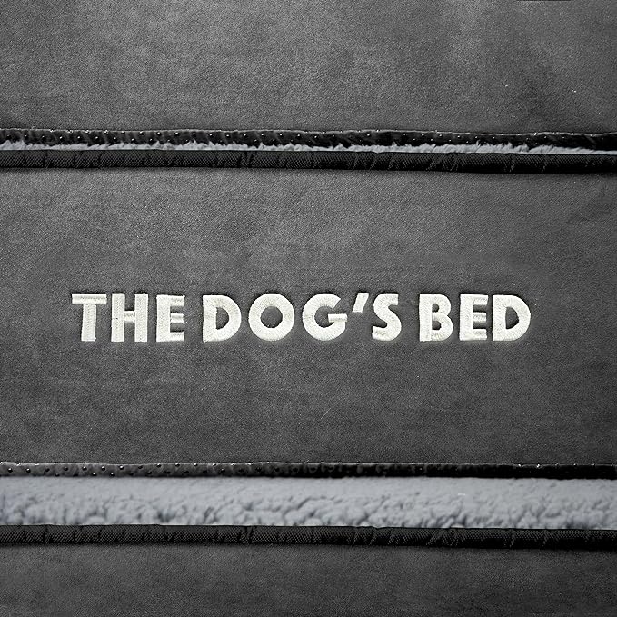 The Dog's Bed Replacement Outer Cover ONLY (Outer Cover ONLY - NO Bed, NO Waterproof Inner) for The Dog's Bed, Washable Plush Fabric, Medium (Grey Plush)
