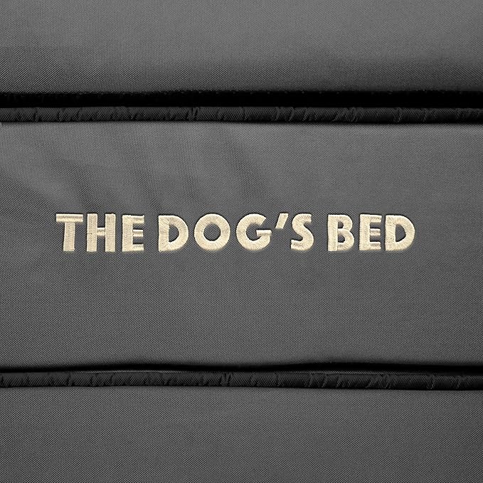 The Dog's Bed Replacement Outer Cover ONLY (Outer Cover ONLY - NO Bed, NO Waterproof Inner) for The Dog's Bed, Washable Oxford Fabric, Medium (Grey & Black Piping)