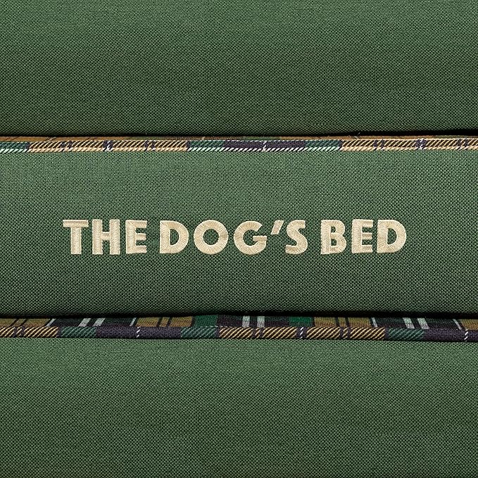 The Dog’s Bed, Large Green Tartan 36x27, Memory Foam, Pain Relief: Arthritis, Hip & Elbow Dysplasia, Post Surgery, Lameness, Supportive, Calming, Waterproof Washable Cover, Veterinary Approved