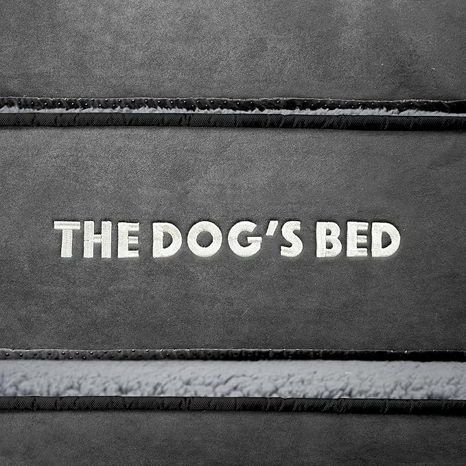 The Dog’s Bed Orthopedic Memory Foam Jumbo Dog Bed, XXXL Grey Plush 64x44, Pain Relief for Arthritis, Hip & Elbow Dysplasia, Post Surgery, Lameness, Supportive, Waterproof Washable Cover