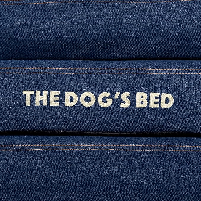 The Dog’s Bed, Large Blue Denim 36x27, Memory Foam, Pain Relief: Arthritis, Hip & Elbow Dysplasia, Post Surgery, Lameness, Supportive, Calming, Waterproof Washable Cover, Veterinary Approved