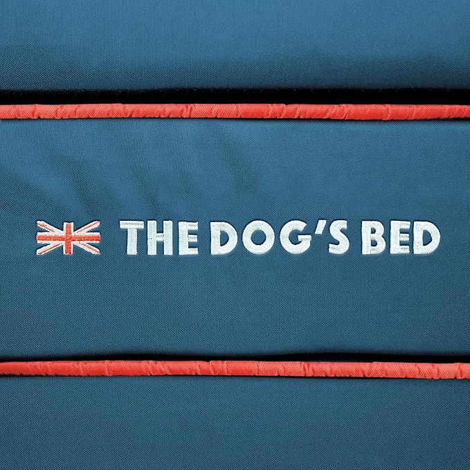 The Dog’s Bed Orthopedic Memory Foam Dog Bed, XXXL Blue Oxford with Red Trim UK Flag, Pain Relief for Arthritis, Hip & Elbow Dysplasia, Post Surgery, Supportive, Calming, Waterproof Washable